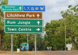 Signs at Batchelor township